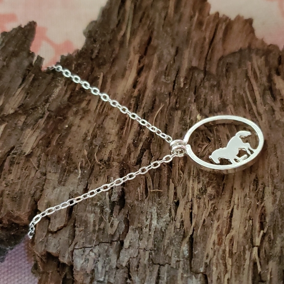 Dainty Horse Necklace. Cowgirl Western Country Rodeo Ranch Vaqueras Pony Cowboy - Picture 6 of 11